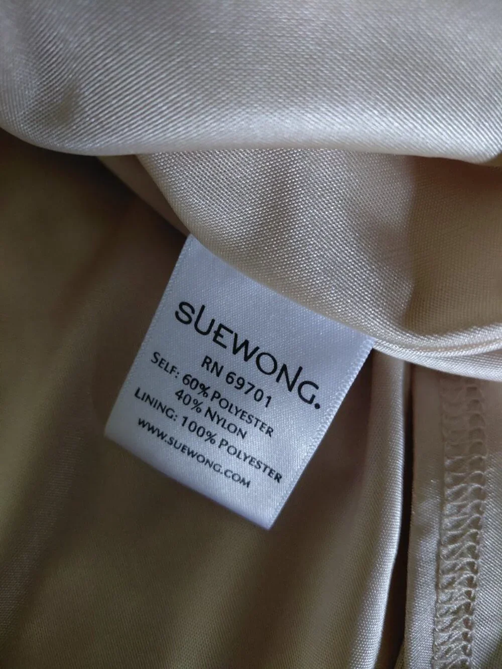Vintage Sue Wong Nocturne Beaded Sequin Dress Gown Cream Party Cocktail - Picture 9 of 12
